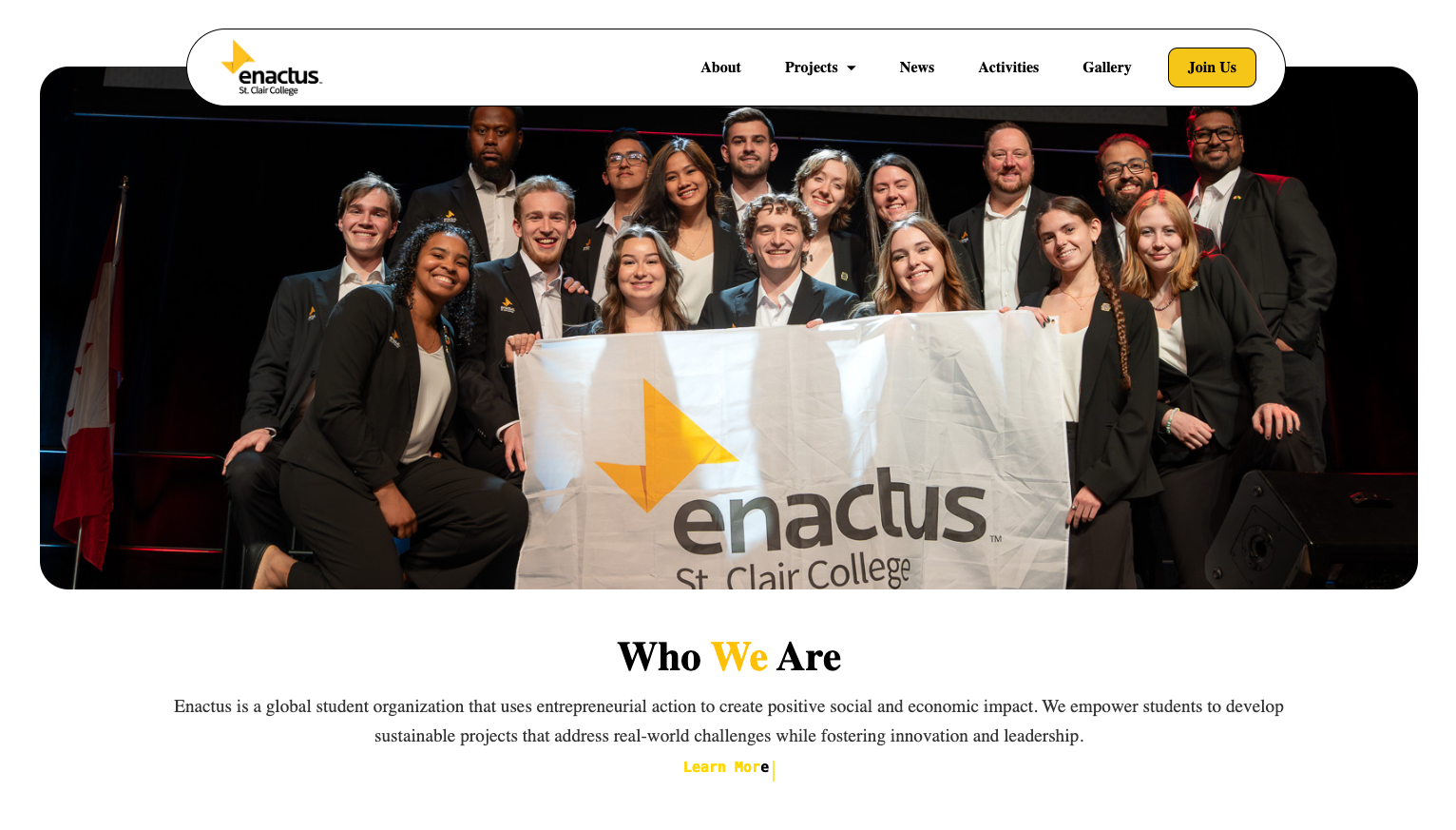 Enactus St. Clair website preview